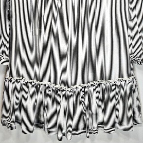 Banana Republic Black And White Striped Dress. Size Medium - Picture 7 of 11